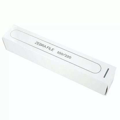 Zebra File | 100/220 Grit | Pack of 5 | Professional Nail Shaping Tools